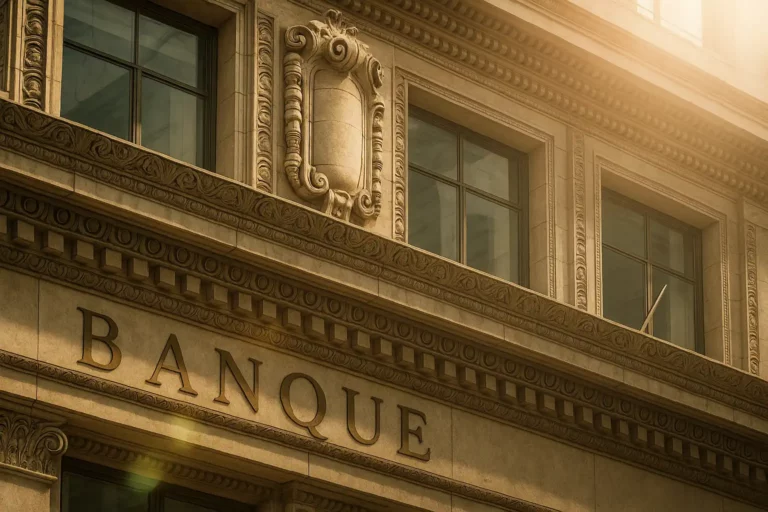 Image artistique représentant une banque